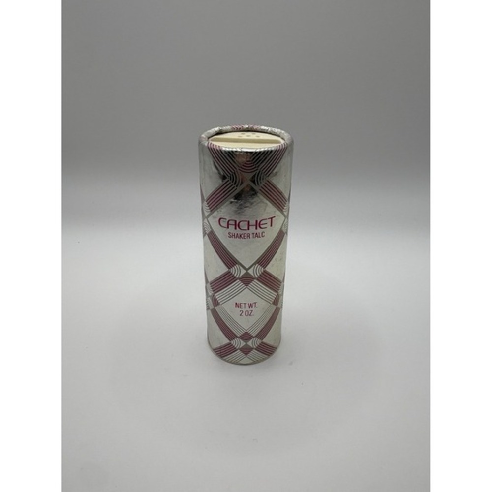 Vintage Cachet Shaker Talc Powder 2 oz Tube Half Full Vanity Art Deco